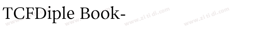 TCFDiple Book字体转换